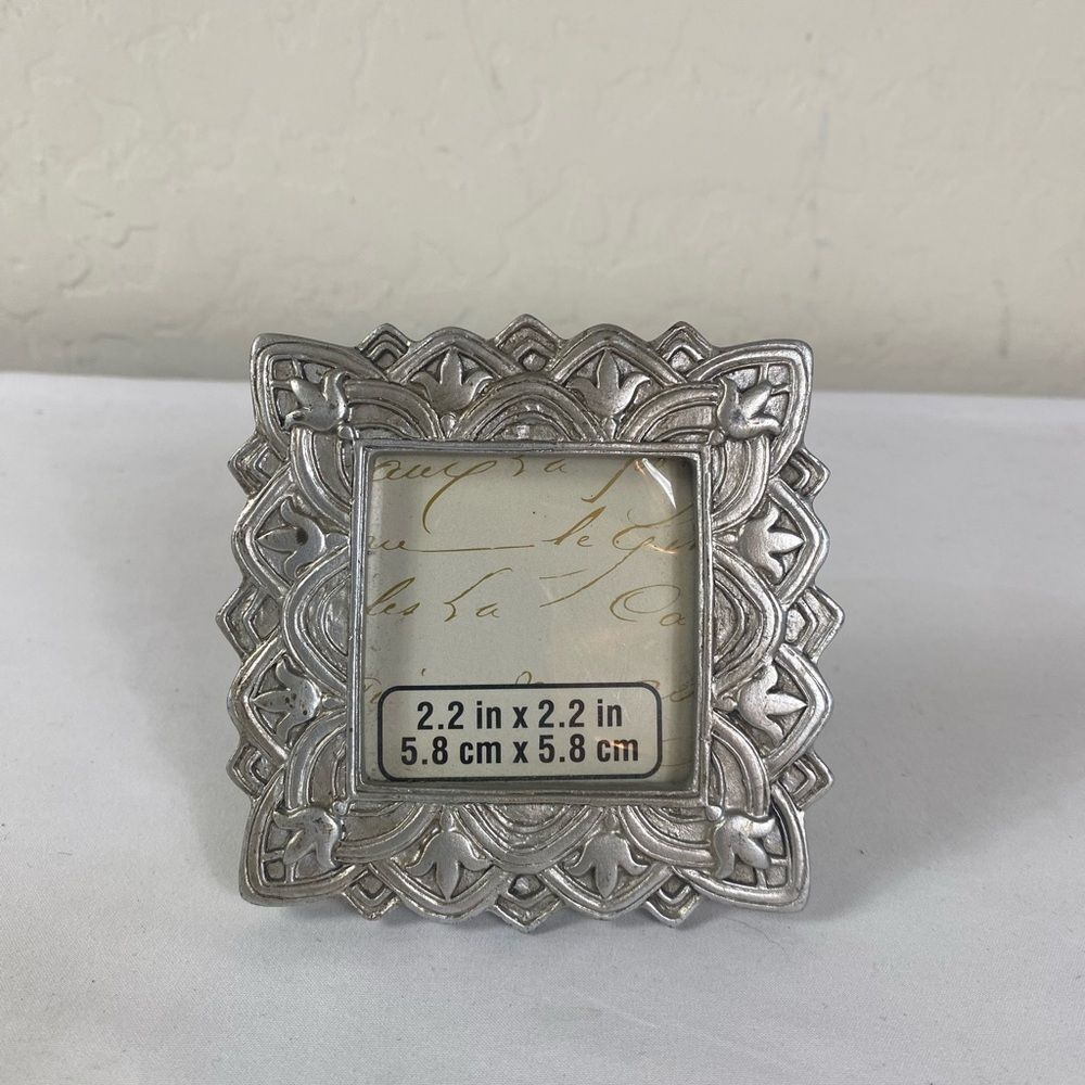 Elegant Silver Photo Frame mini 2x2